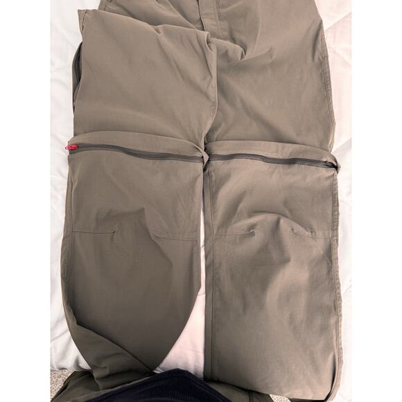 Eddie Bauer Convertible Tech Pants Mens 32x30 Green Nylon Spandex Outdoor Hiking - Picture 6 of 15